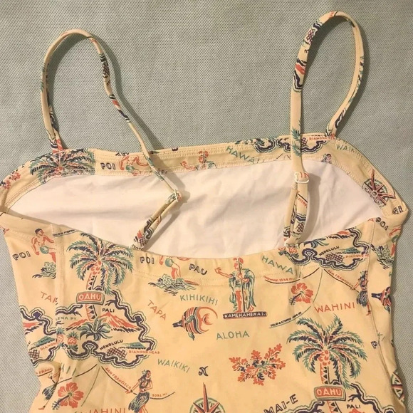 Solid & Striped Women's The Gemma Oahu Print Hawaiian One Piece Swimsuit Size XL - Picture 6 of 10